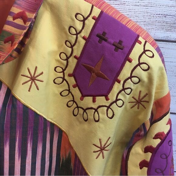 ADAM DOUGLASS ADRIANNA PAPELL BOHO EMBROIDERED BLAZER‎ - Picture 12 of 14